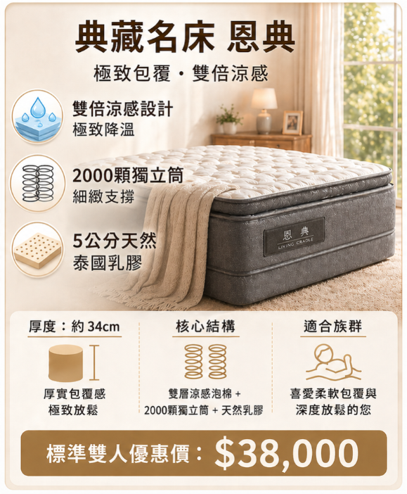 典藏名床 恩典 母親節優惠