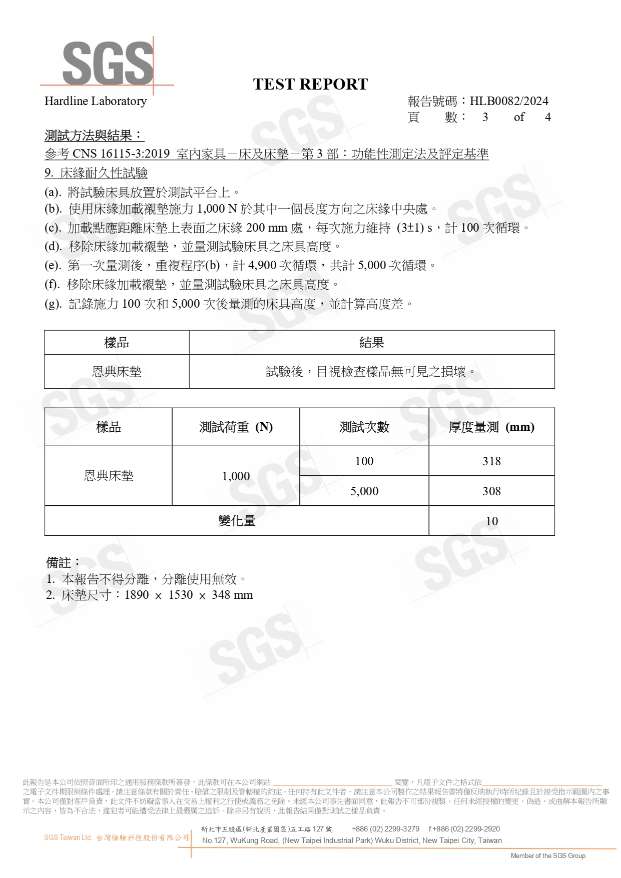 SGS 結構支撐測試